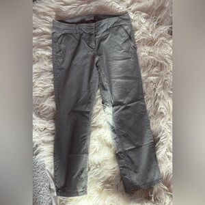 Ann Taylor LOFT Gray Modern Cropped Chino Pants Size 10